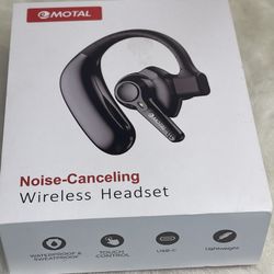 emotal Dual-Mic AI Noise Cancelling Bluetooth Headset for Cell Phone