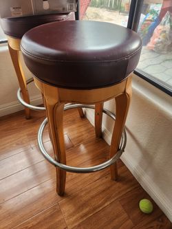 Set of wooden stools