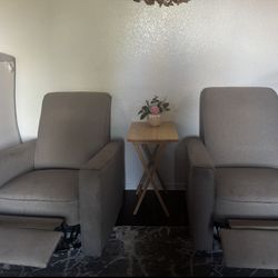 Two Single Recliner Couches 