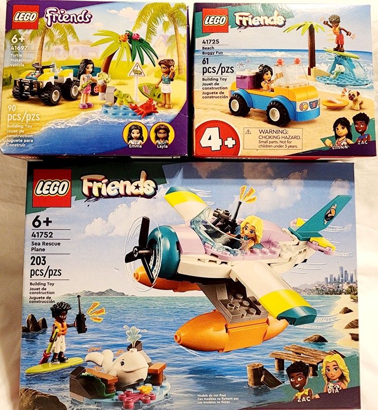 Set Of 3 New Lego Friends Lego Kits