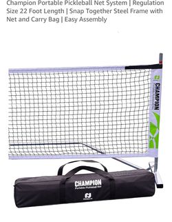 New Pickleball Set - unused net with case 4 paddles with balls and case.
