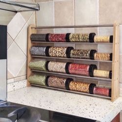 5-Tier Expandable Spice Rack Organizer, Innovative Retractable Storage Form, Suitable for Kitchen Countertops or Cabinets of Any Size