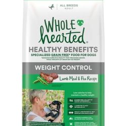 Wholehearted Healthy Benefits Weight Control Lamb & Pea Recipe Dry Dog Food 25lbs Bag