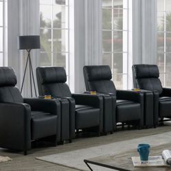 UPHOLSTERED TUFTED RECLINER LIVING ROOM SET BLACK (CO600181) $1199 DELIVER AVAILABLE  