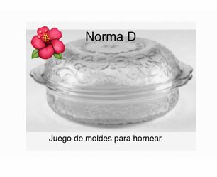 Juego de moldes para hornear y servir nuevo en su caja 🌺🌺 princess house 🌺
