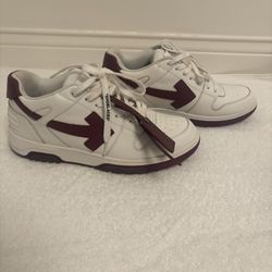 Off-White 'Out of Office' White Burgundy