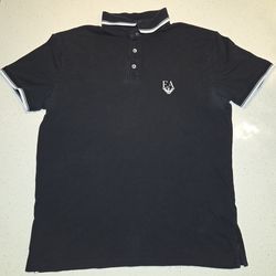 Emporio Armani EA Polo Shirt Men SZ 3XL Dark Blue Slim Fit (more like L)