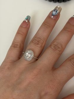 Moissanite solid sterling silver