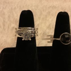 Beautiful SILVER RINGS (size 7-7.5)