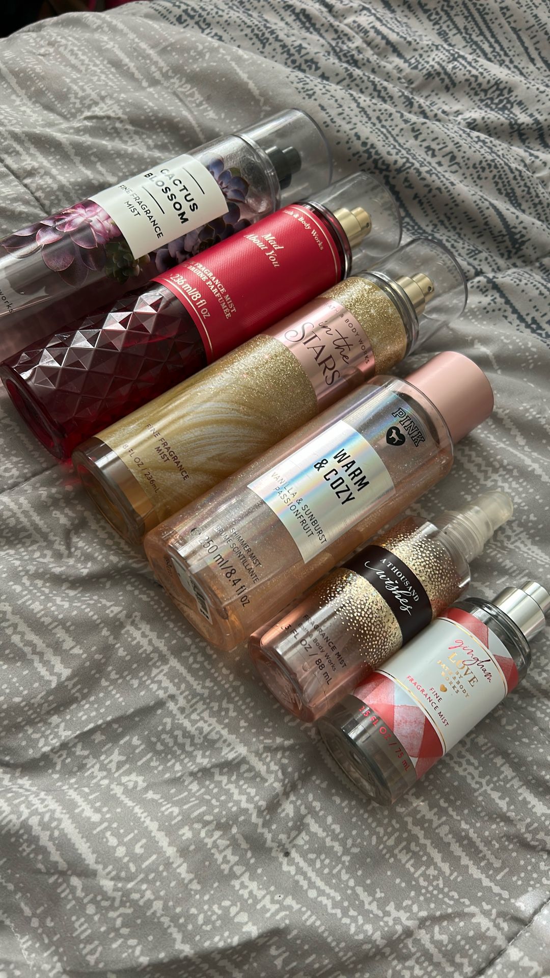 Body sprays- VS & BBW