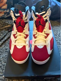 Jordan 6 Carmine worn  once good condition size 9.5