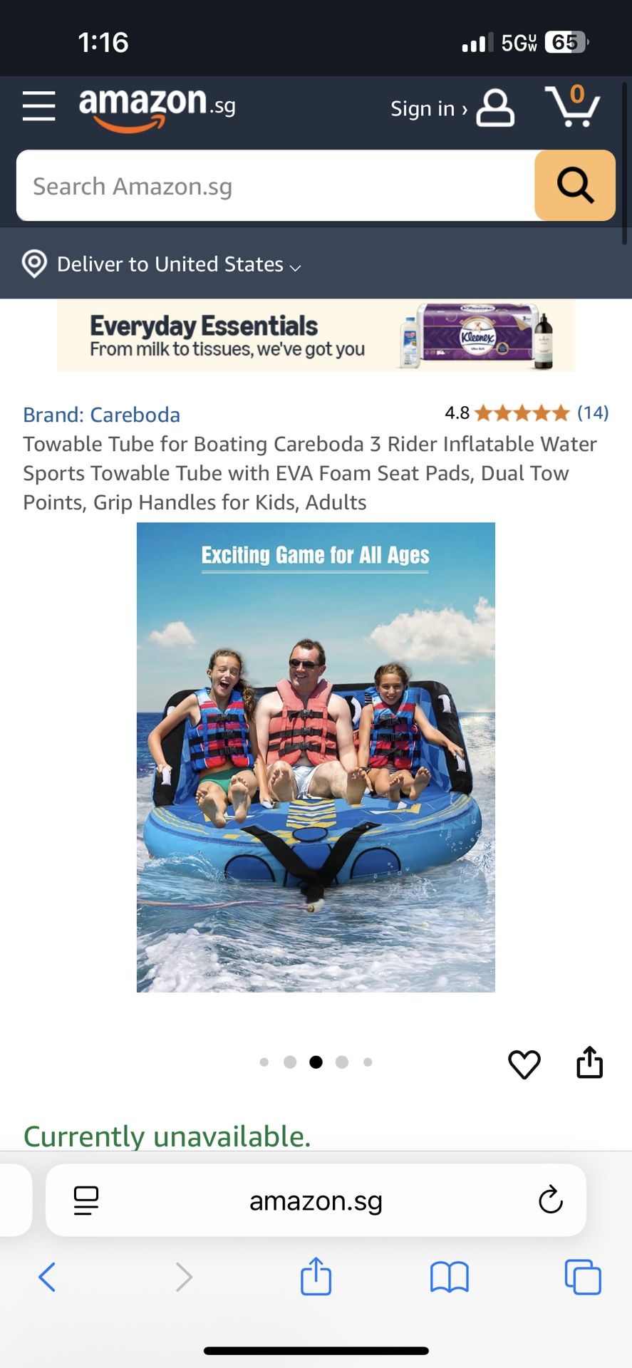 Brand New Three Rider Towable Tube worth 300