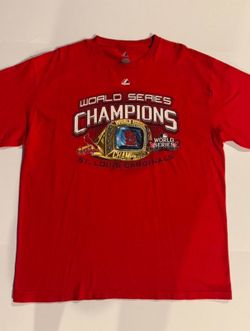 2011 St. Louis Cardinals World Series Champions T-Shirt XL Majestic MLB Red