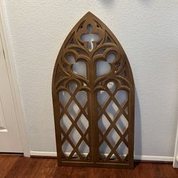 Arch Walnut Craved Wall Hanging
