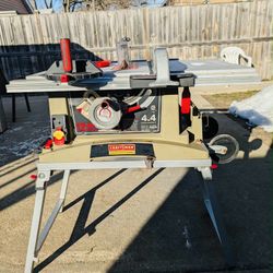 Craftsman 10-inch professional table saw, 4.4 hp. Cash only.