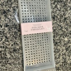 Expandable Plastic Bath Tray 