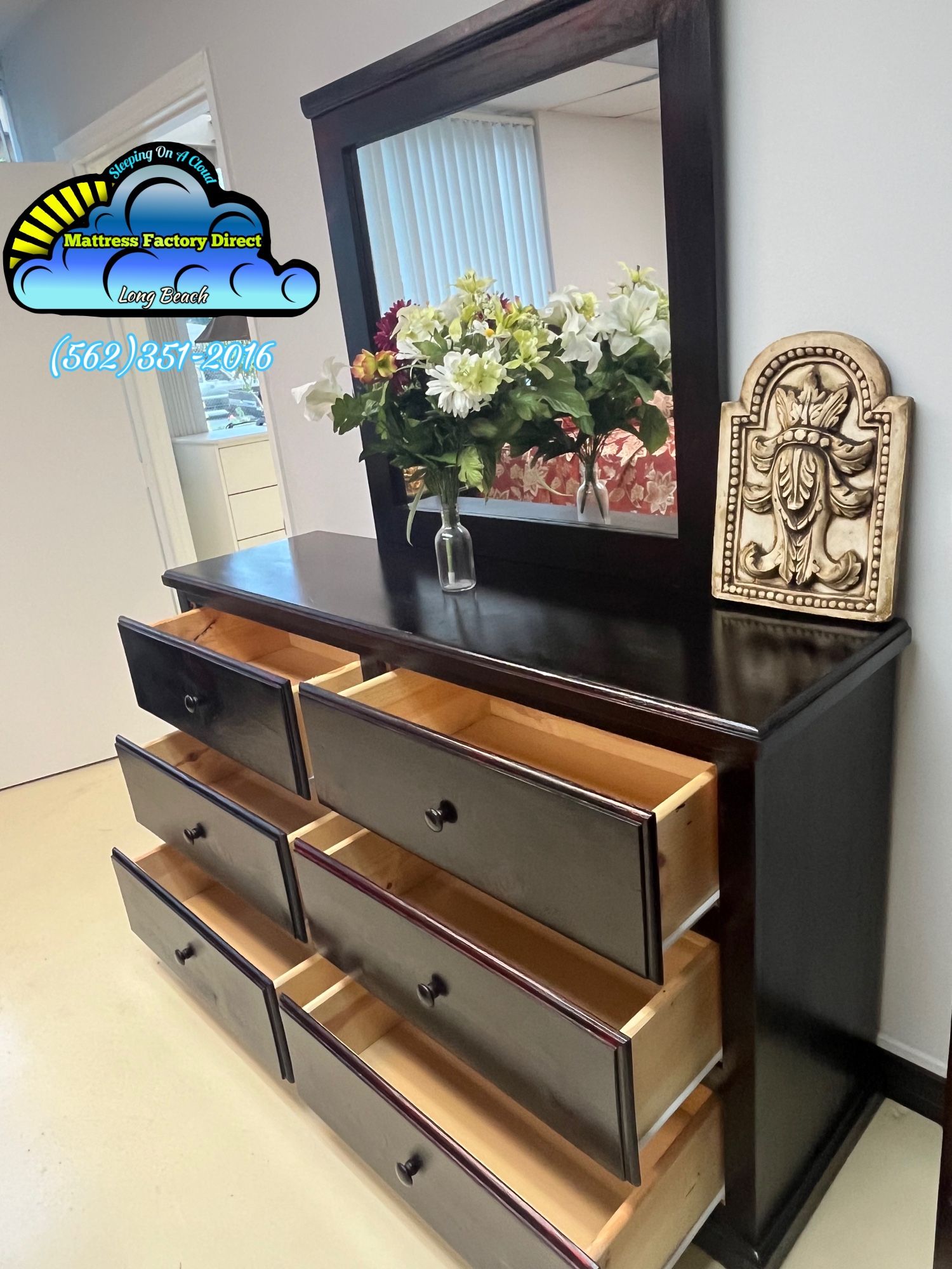 6 Drawer Pinewood Chest And Mirror 🆕