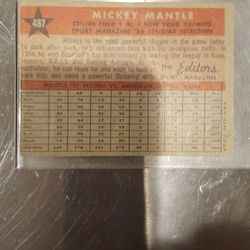 Mickey Mantle 1958 All Star Baseball Card