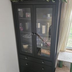 IKEA Glass Door Cabinet / Storage Unit – Black 🖤