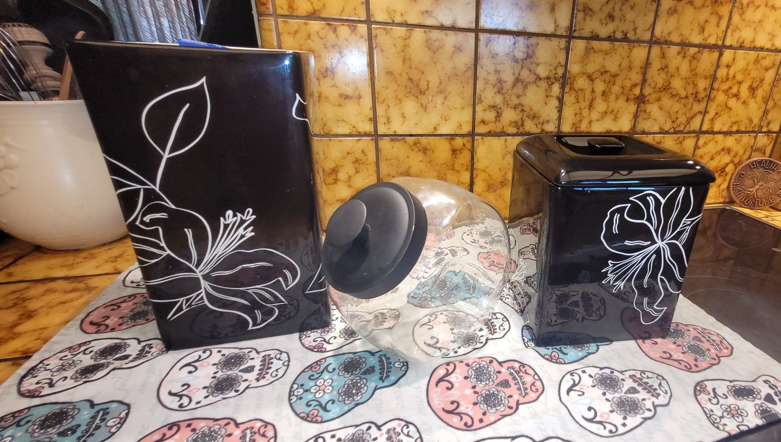 3 Canisters, Nesting Tables, Shoe Organizer Etc