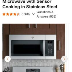 GE 1.7 cu. ft. Over the Range Microwave with Sensor Cooking in Stainless Steel