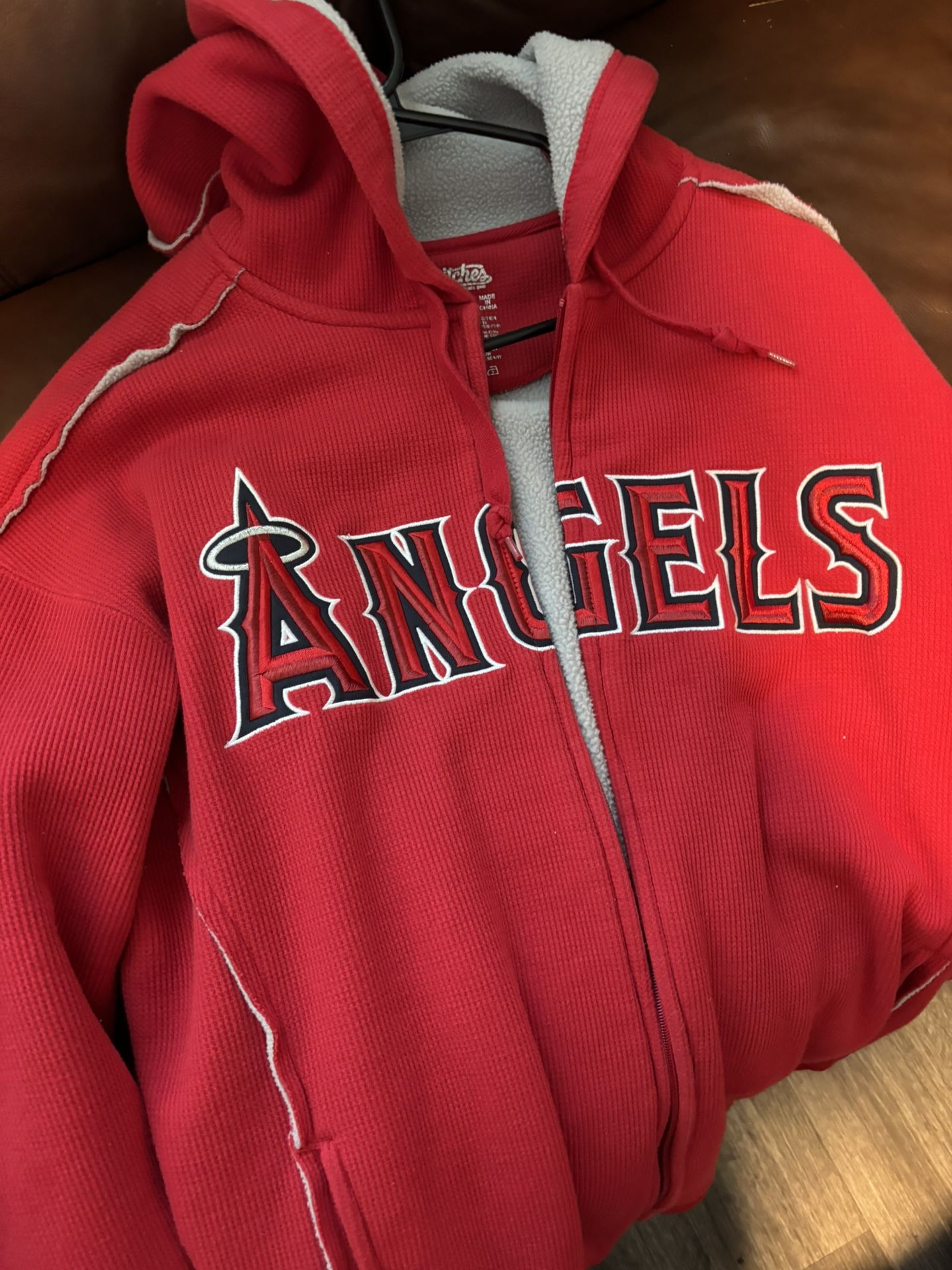 Angels Stitches Vintage Hooded Fleece Lined Jacket (Large)
