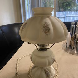 Antique Oil Lamp Converted To Electric 