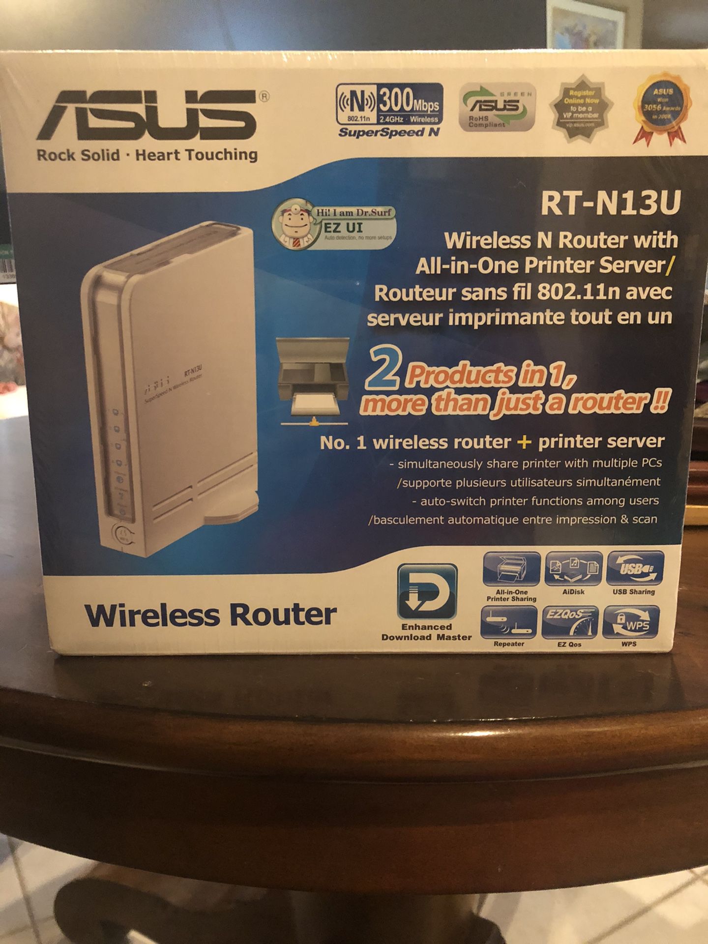 ASUS Wireless N Router w/ All-in-one Printer Server - Brand New!