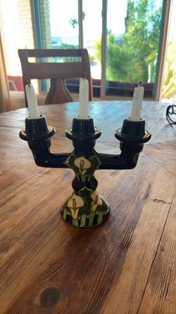 Calla Lily Candelabra 7 1/2 inches wide 6 1/2 inches tall