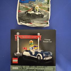 NEW SEALED LEGO 40913 ICONS: Vintage Parade Car & 30719 Go Kart Racer 2025