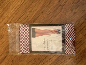Burgundy Fishnet Stockings OS