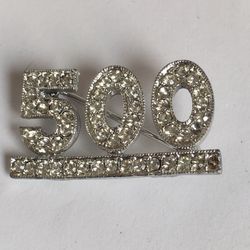 PRETTY SILVER TONE RHINESTONE BROOCH PIN ⭐️⭐️⭐️⭐️⭐️VINTAGE TO FASHION 