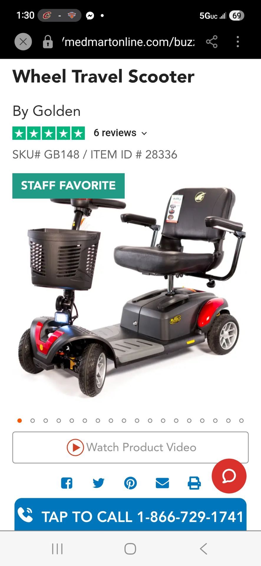 Buzzaround HD large 4 wheele monility scooter