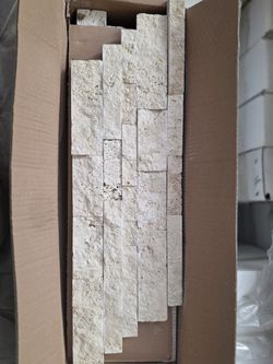 Vanilla Travertine Split-Faced Ledger Panel Tile - Full Pallet - $1,600