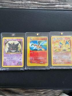 Vintage singles, base set charizard, Sabrina’s gengar and charizard expeditions reverse holo