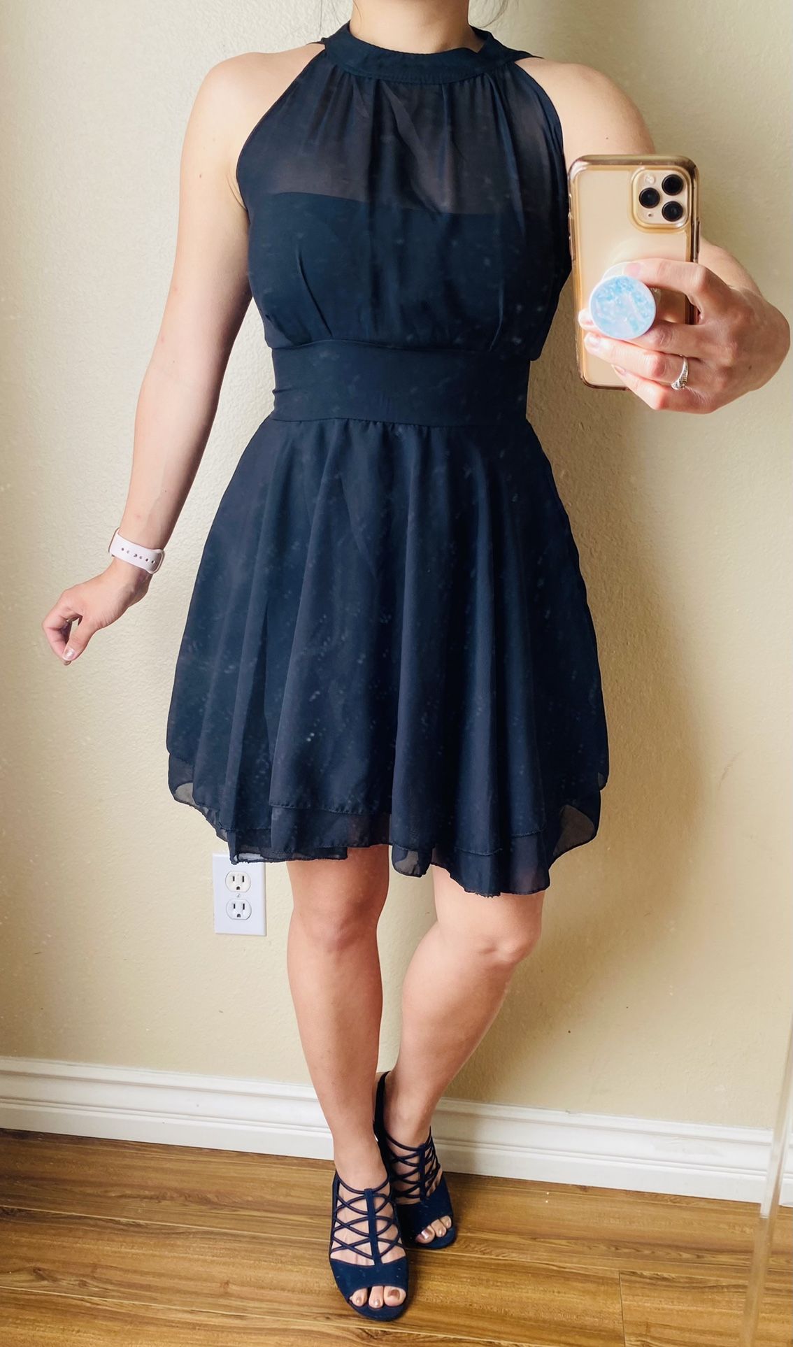 Cute Petticoat Fit Black Dress