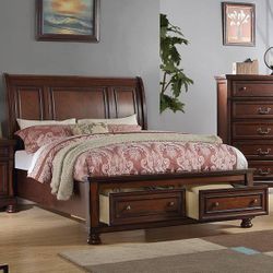 Queen Bed With Drawers $450 - Mattress Sold Separately 