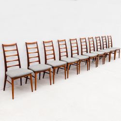 Vintage Danish Dining Chairs by Niels Koefoed in Teak & Afromosia