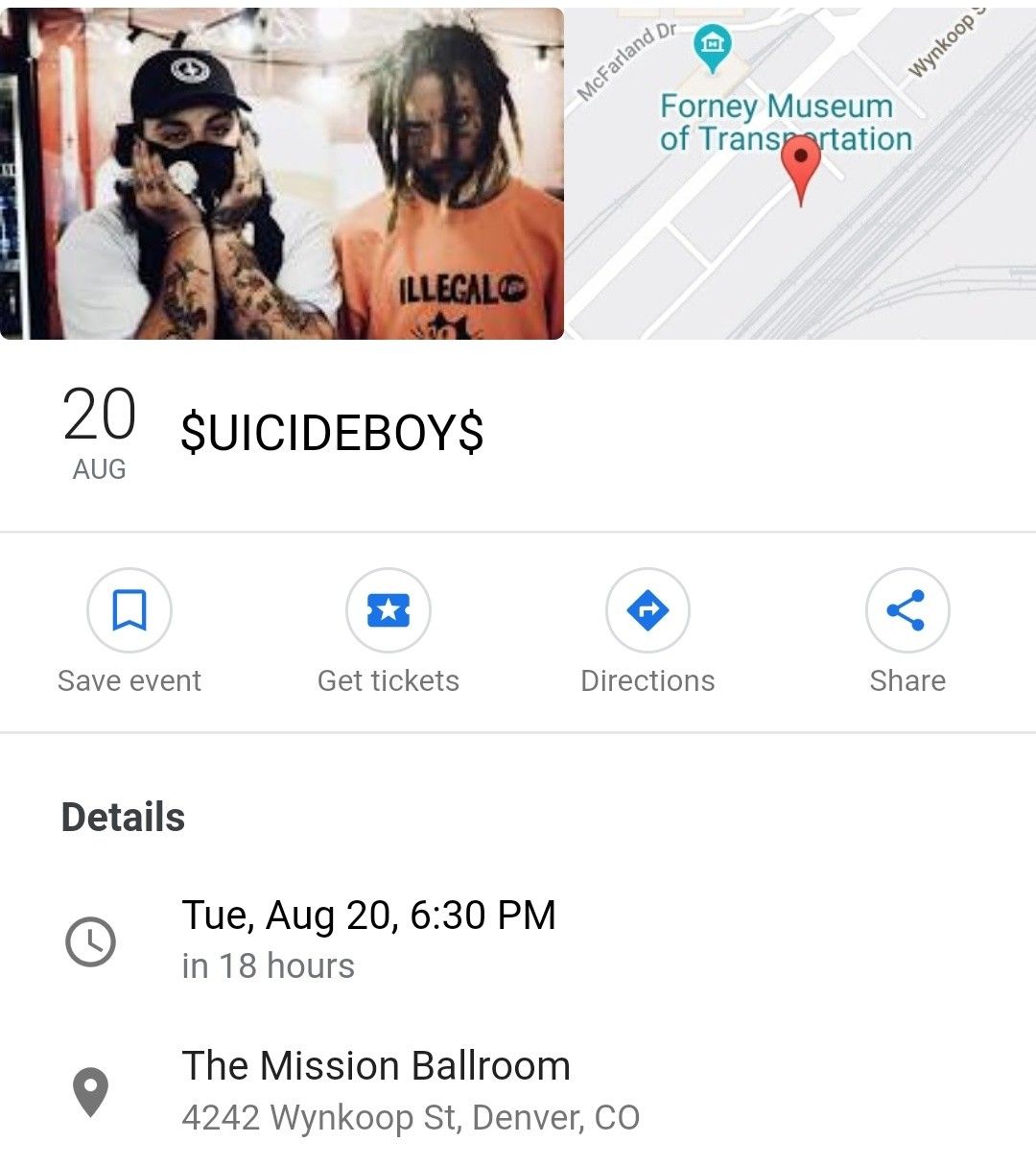 Suicide boys concert ticket