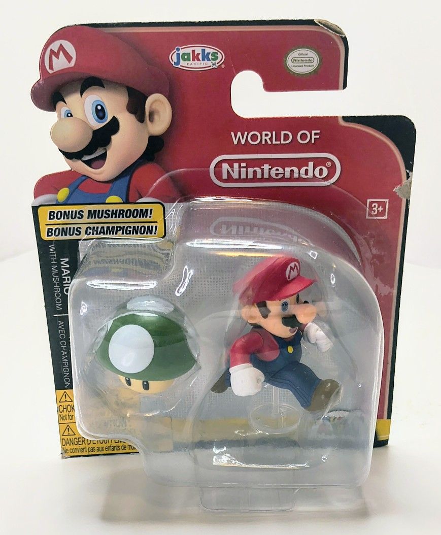 World of Nintendo Mario with Bonus Mushroom Figure – Jakks Pacific