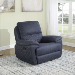Brand New Blue Glider Reclining Chair