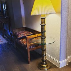 Vintage Brass Bamboo Lamp