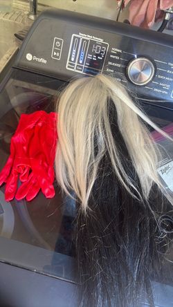 Black and white wig