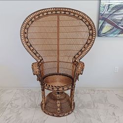 Large Boho Peacock Chair 62” Tall