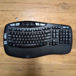 Logitech K350 Wireless Wave Ergonomic Keyboard With Dongle 