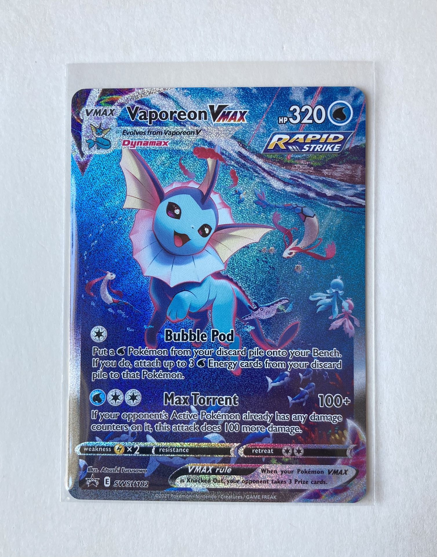 Vaporeon Vmax Alternate Art Premium Collection Promo SWSH182