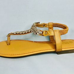 Zelda NG85 Womens Strappy Soft Comfortable Thick Padded Flat Thong Sandals