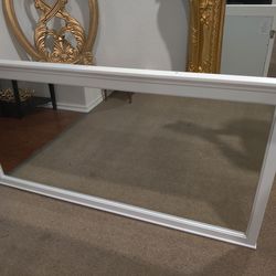 Ashburn 60 in. W x 31 in. H Rectangular Wood Framed Wall Bathroom Vanity Mirror in White