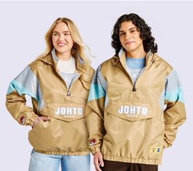 Pokemon x Target Starter Pullover Jacket Gold JOHTO  Size XL