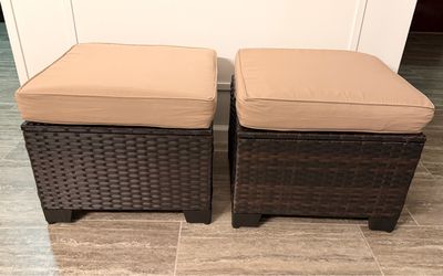 Two Piece Set of Ottomans